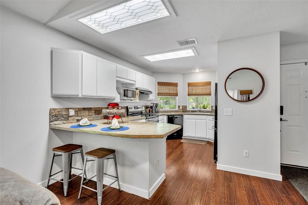Interior, Kitchen, Wood Texture Flooring