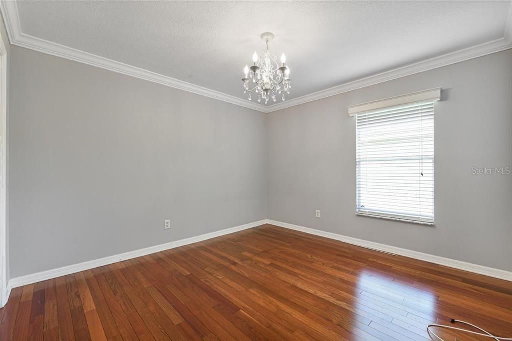 Chandelier, Empty room, Interior, Wood Texture Flooring