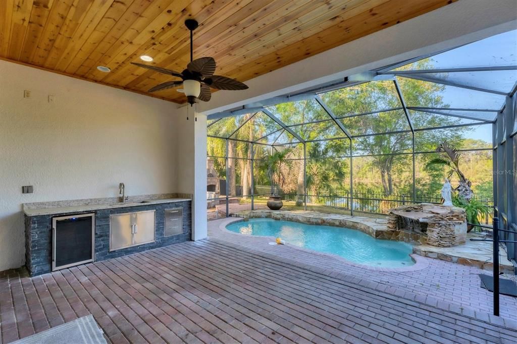 Glass Ceilings, Interior, Pool, Recessed Lighting, Sun Room, Wooden Ceilings