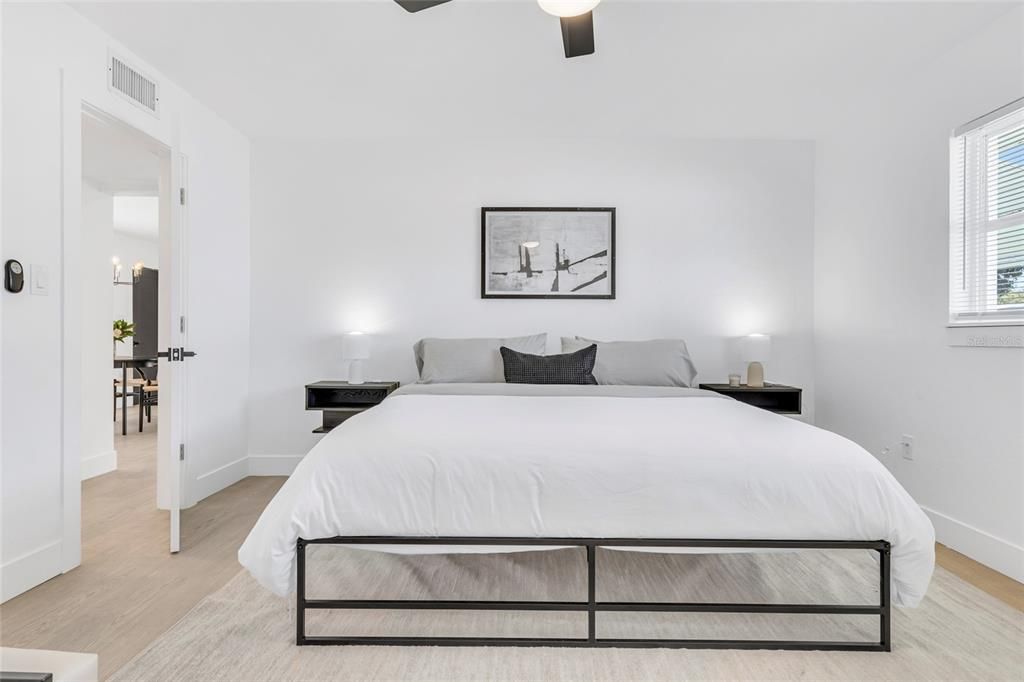 Bedroom, Interior, Wood Texture Flooring