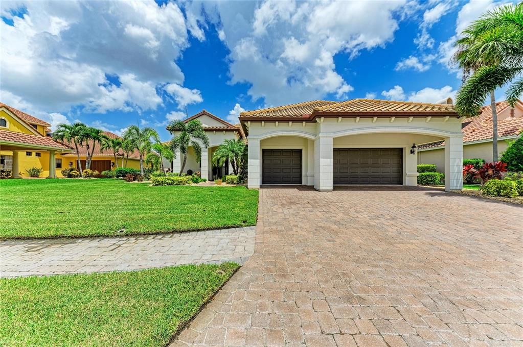 Attached, Backyard, Exterior, Facade, Mediterranean