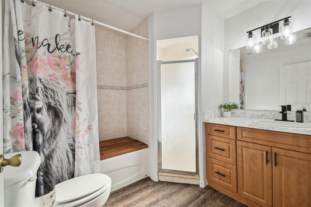 Bathroom, Interior, Wood Texture Flooring