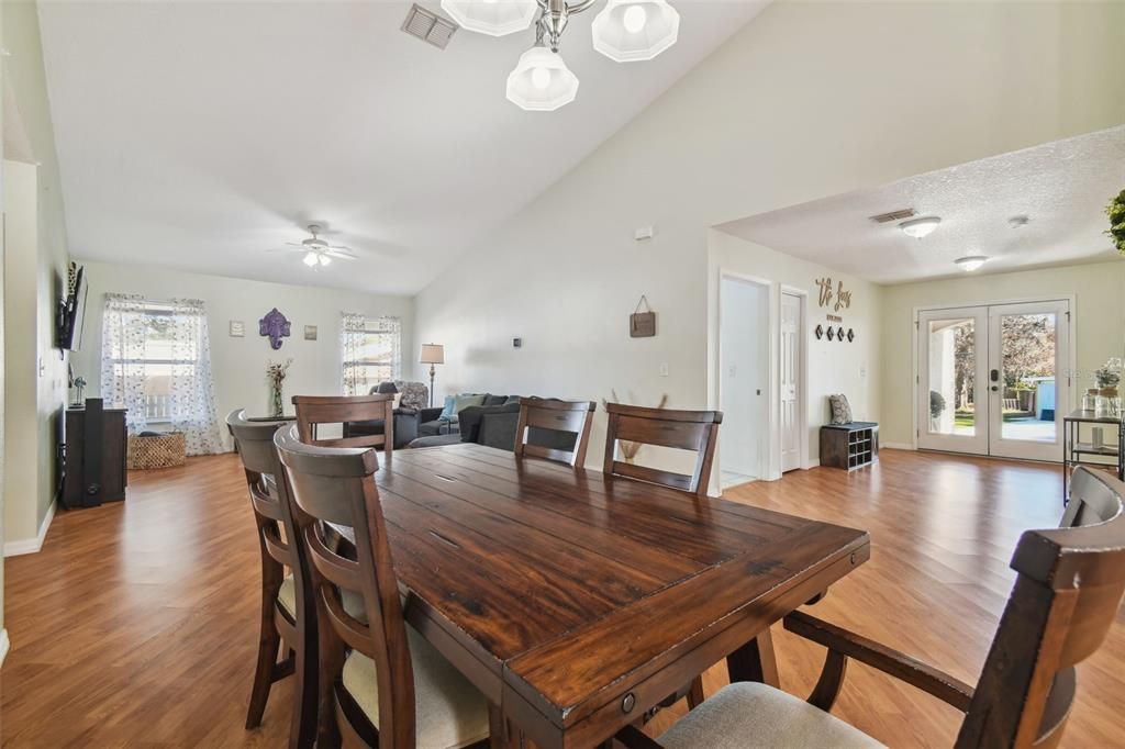 Dining room, Interior, Wood Texture Flooring
