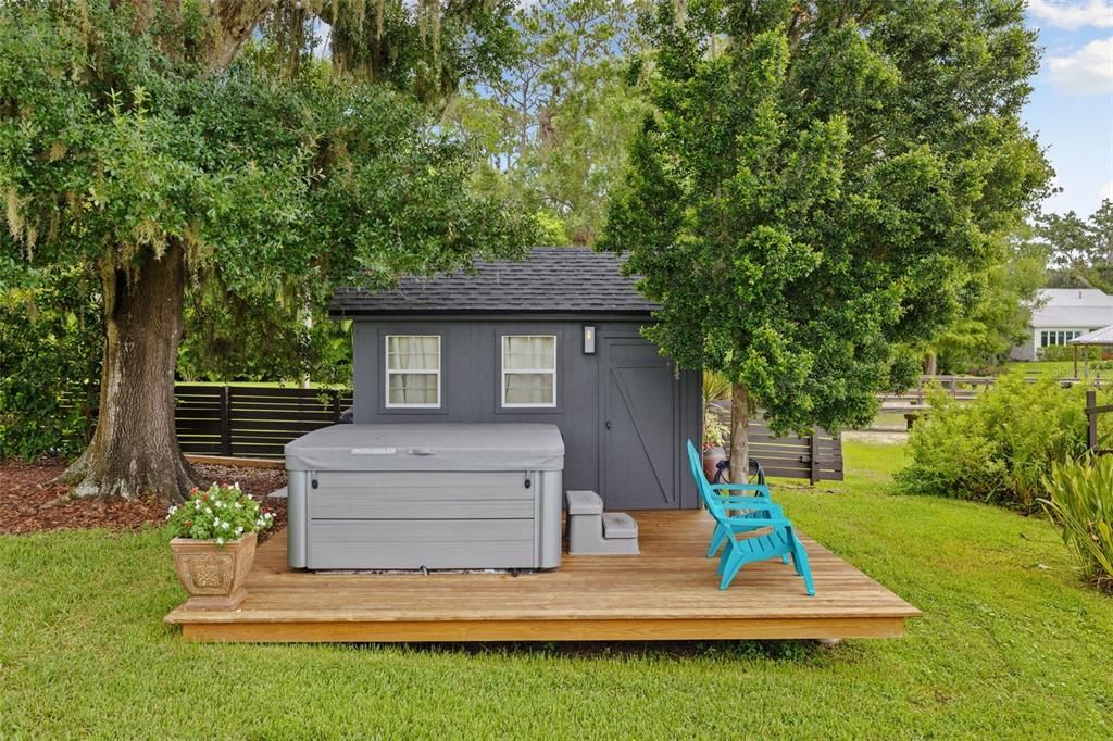 Backyard, Exterior, Hot Tub