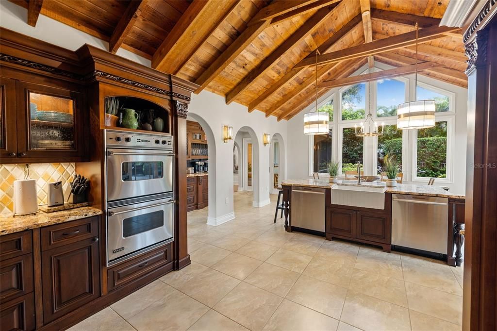 Interior, Kitchen, Stainless Steel Appliances, Wooden Beams, Wooden Ceilings
