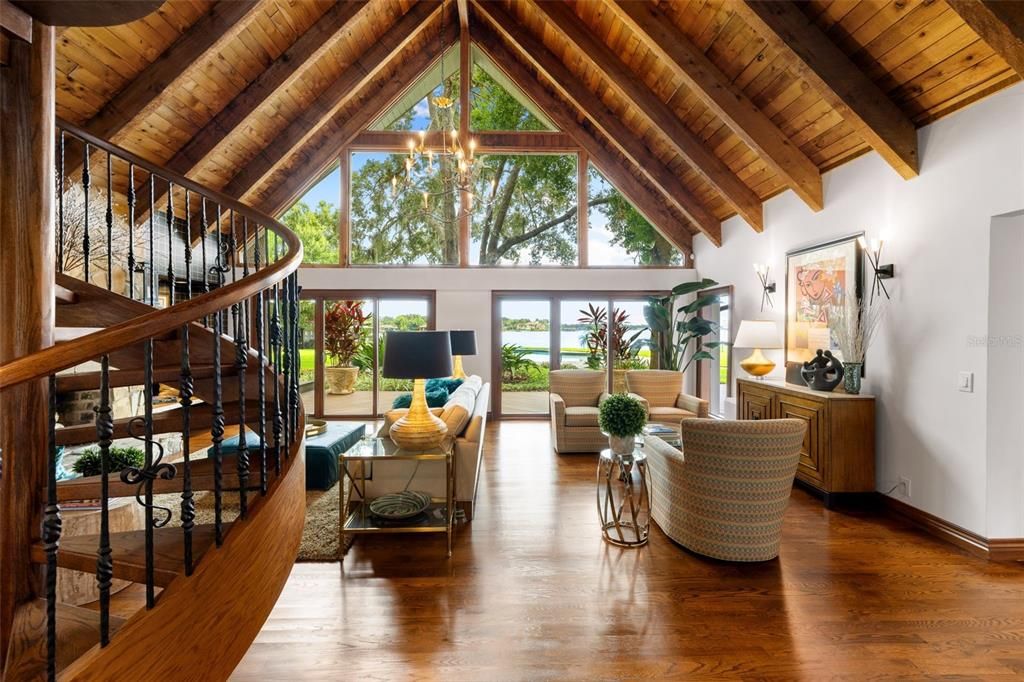 Interior, Living room, Wooden Beams, Wooden Ceilings, Wood Texture Flooring
