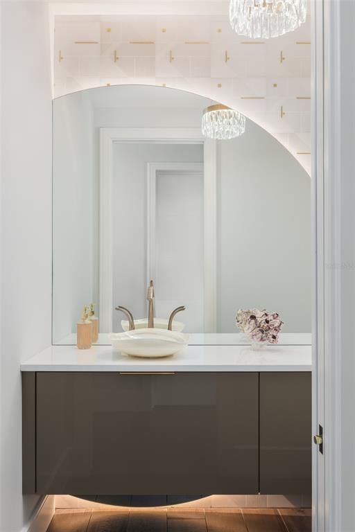 Bathroom, Chandelier, Interior
