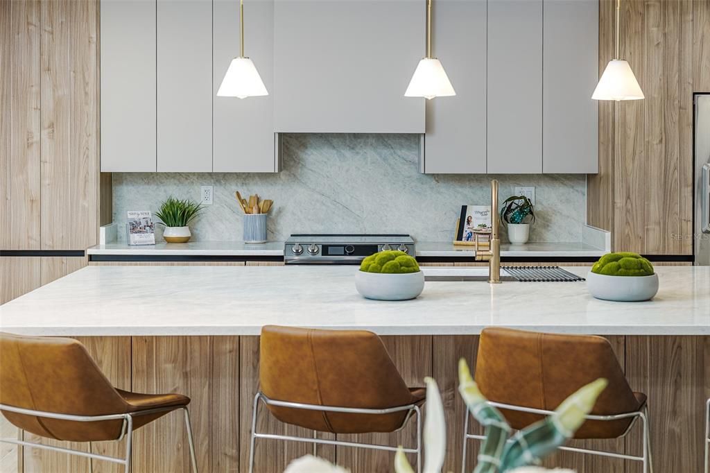 Interior, Kitchen, Pendant Lights, Stainless Steel Appliances