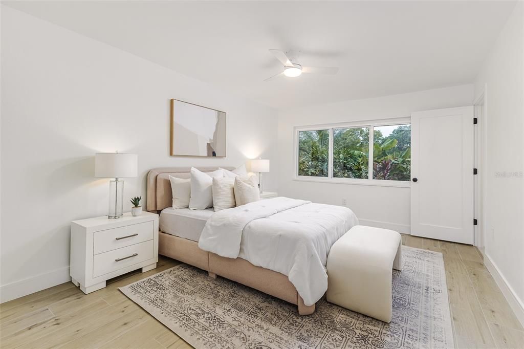 Bedroom, Interior, Wood Texture Flooring