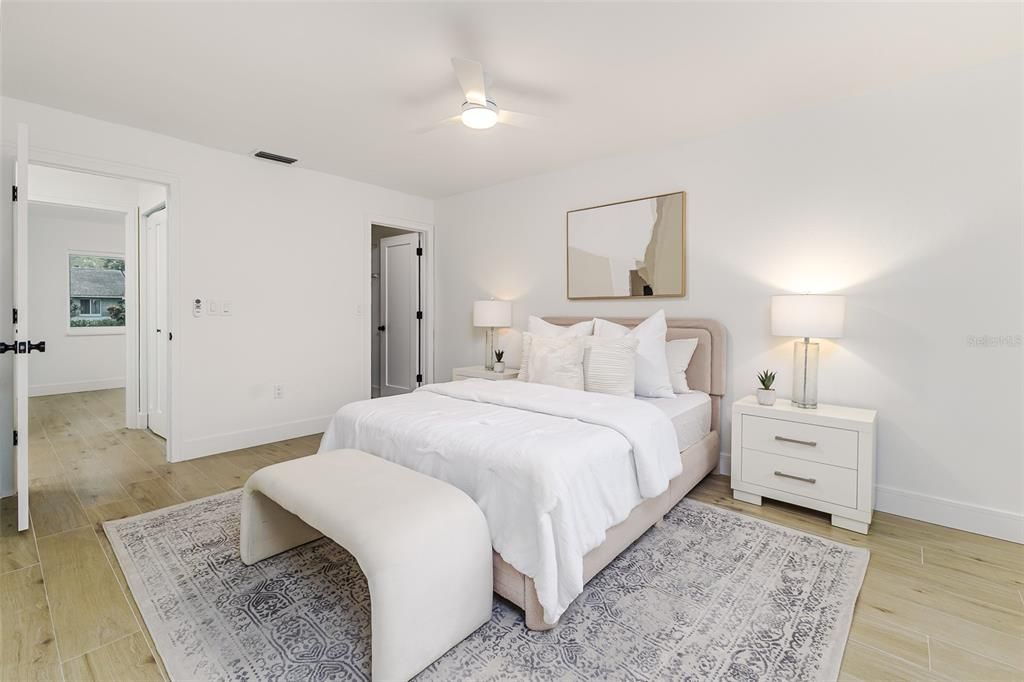 Bedroom, Interior, Wood Texture Flooring