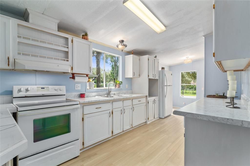 Interior, Kitchen, Wood Texture Flooring