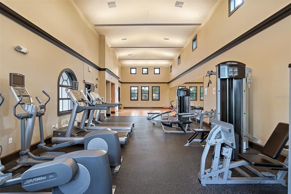 Fitness Equipment, Gym, Interior, Recessed Lighting