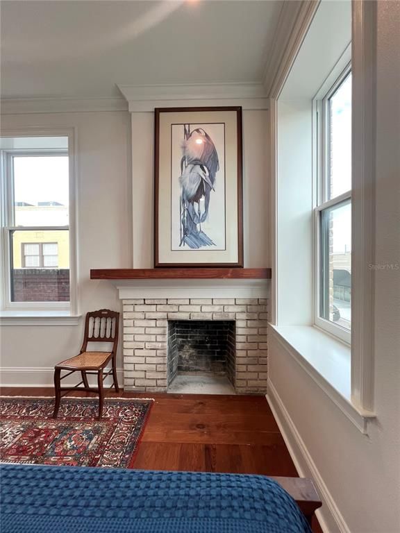 Fireplace, Interior, Wood Texture Flooring