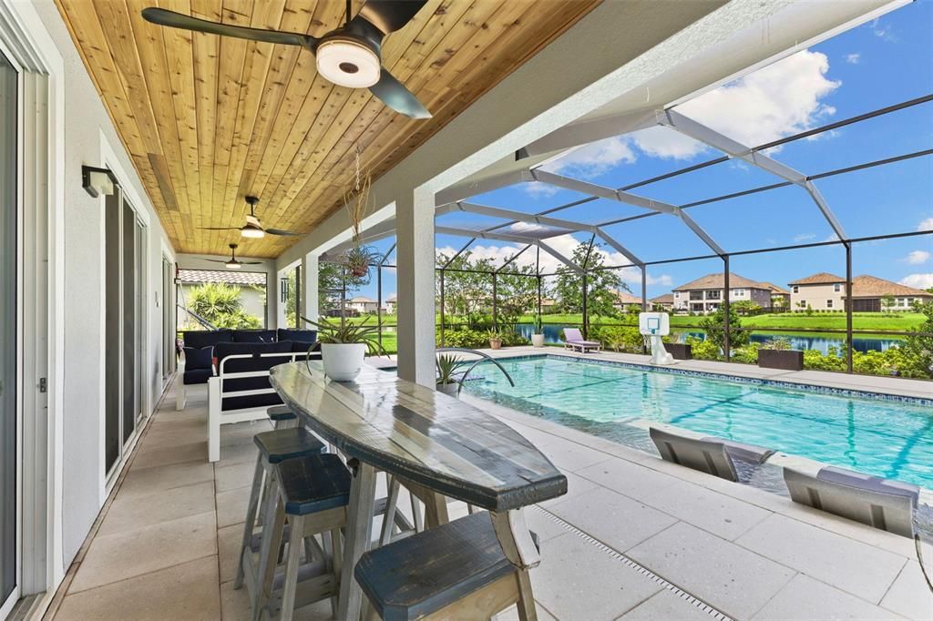 Glass Ceilings, Interior, Pool, Sun Room, Water, Wooden Ceilings