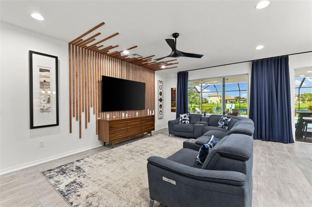 Interior, Living room, Recessed Lighting