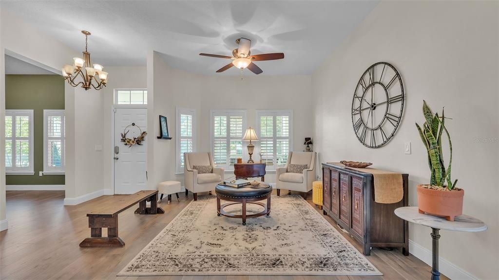 Chandelier, Interior, Living room, Wood Texture Flooring