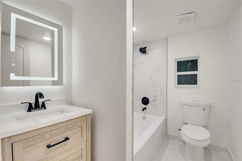 Bathroom, Interior, Marble, Marble Walls, Recessed Lighting