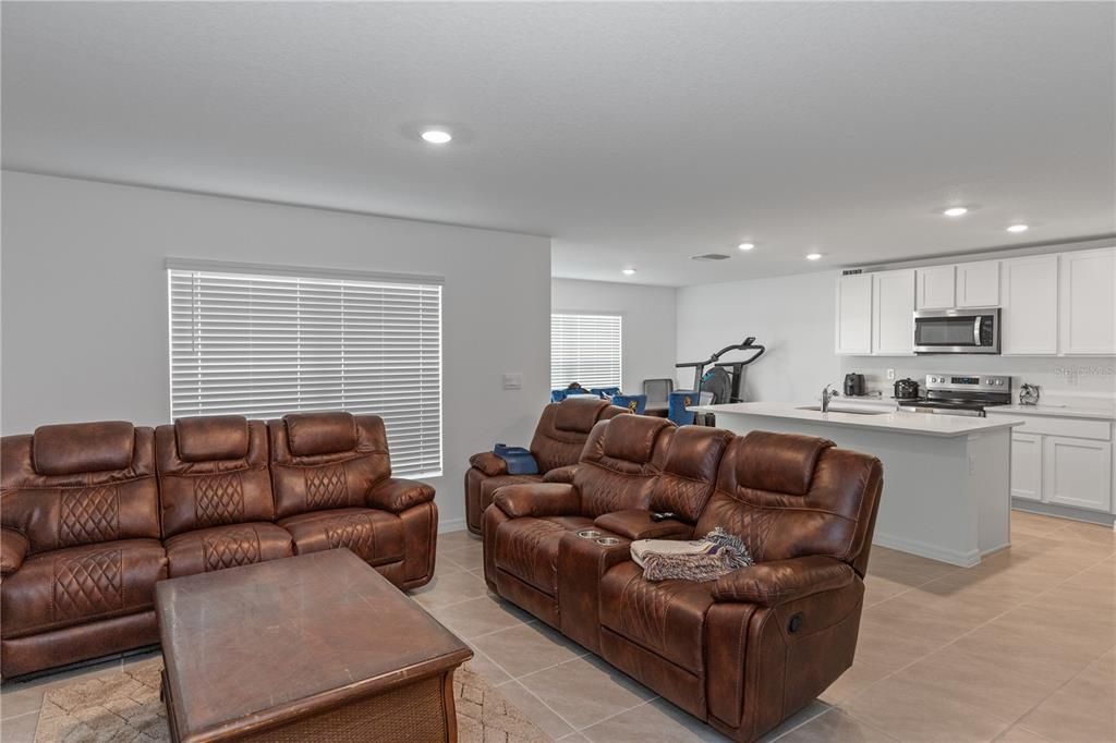 Fitness Equipment, Interior, Kitchen, Living room, Recessed Lighting, Stainless Steel Appliances