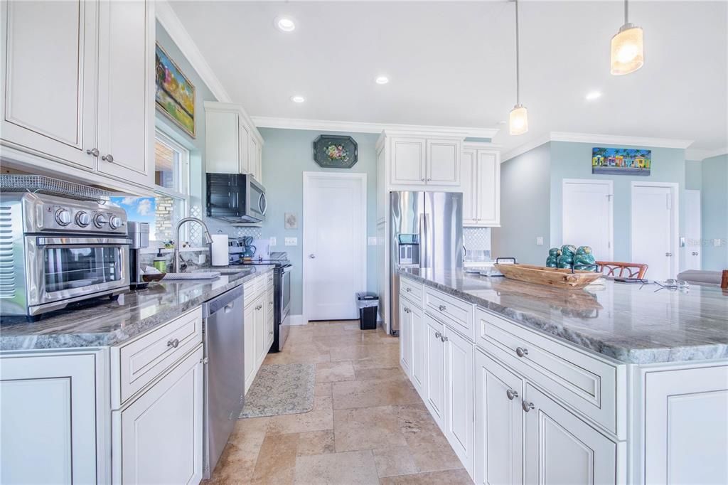 Interior, Kitchen, Pendant Lights, Recessed Lighting, Stainless Steel Appliances