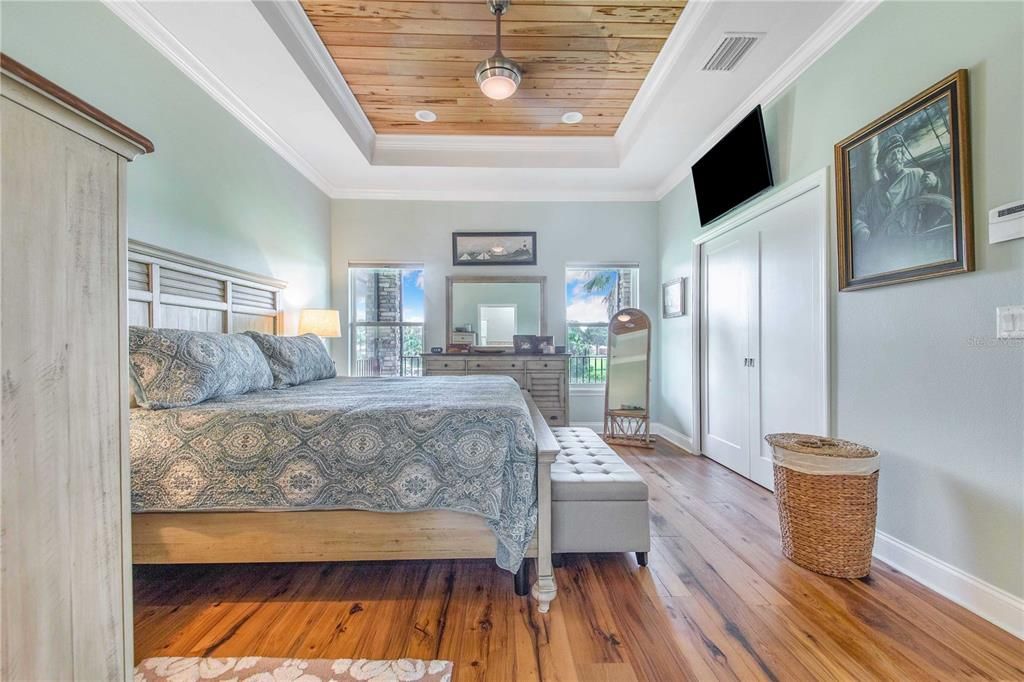 Bedroom, Interior, Wooden Ceilings, Wood Texture Flooring