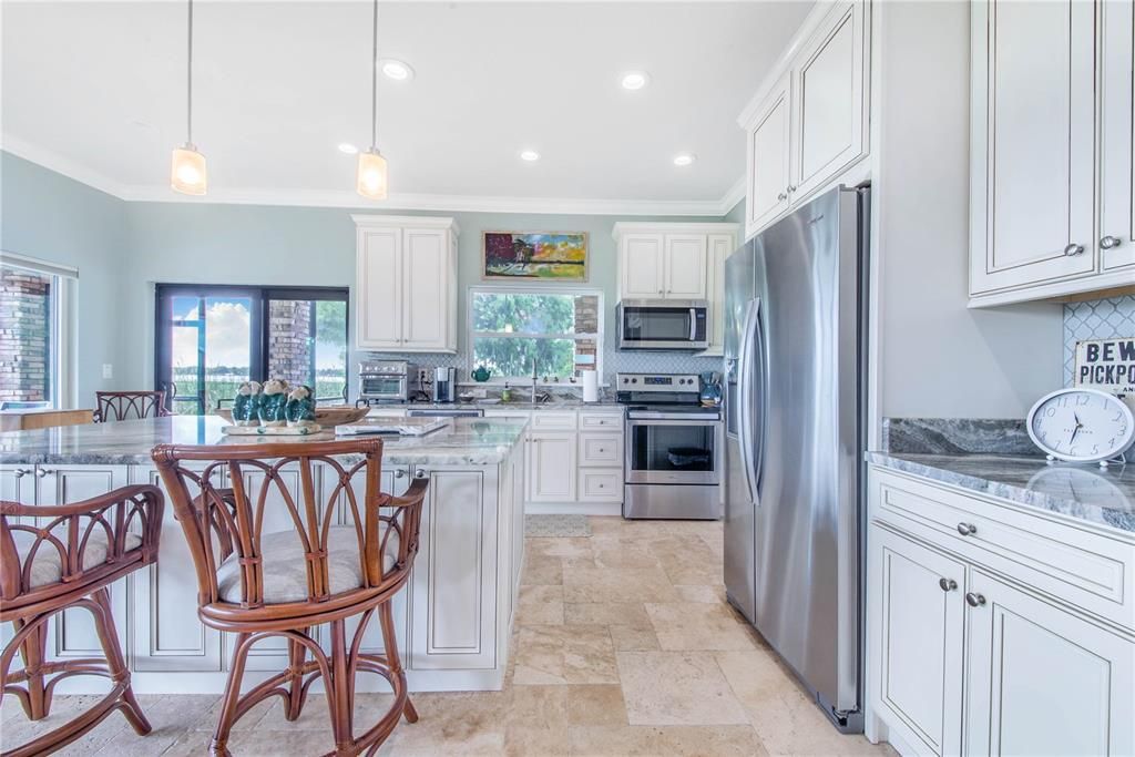 Interior, Kitchen, Pendant Lights, Recessed Lighting, Stainless Steel Appliances