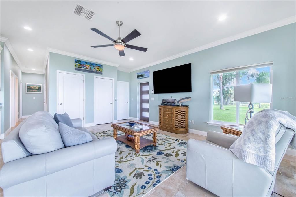 Interior, Living room, Recessed Lighting