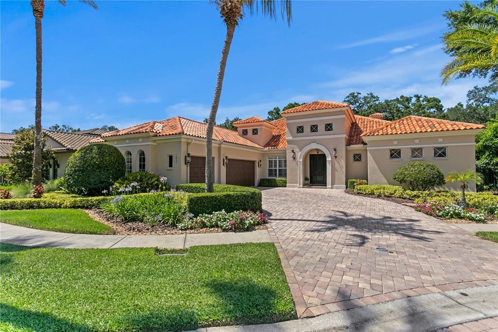 Attached, Backyard, Exterior, Facade, Mediterranean