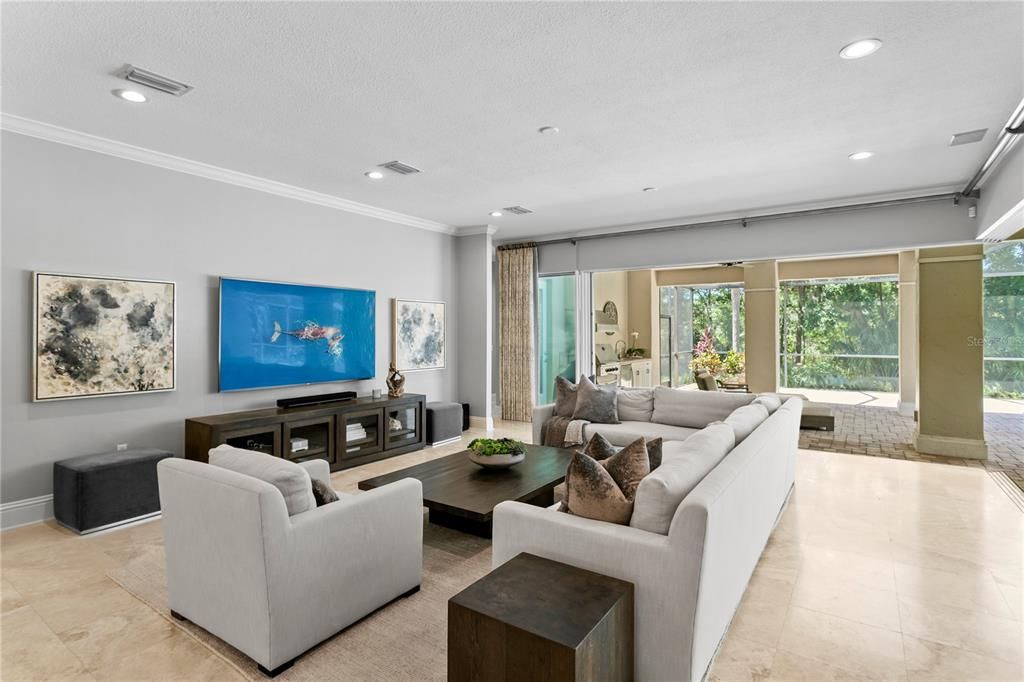 Interior, Living room, Recessed Lighting