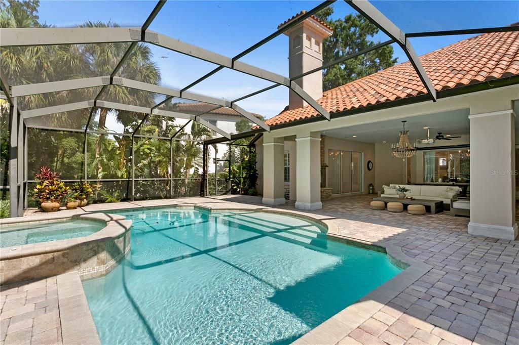 Chandelier, Glass Ceilings, Interior, Pool, Sun Room