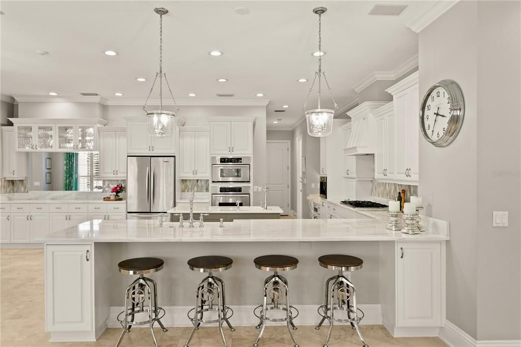 Interior, Kitchen, Pendant Lights, Recessed Lighting, Stainless Steel Appliances