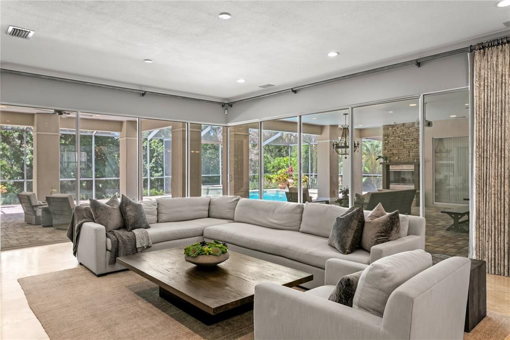 Interior, Living room, Recessed Lighting