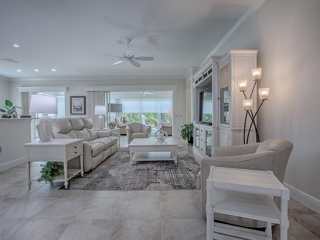 Interior, Living room, Recessed Lighting
