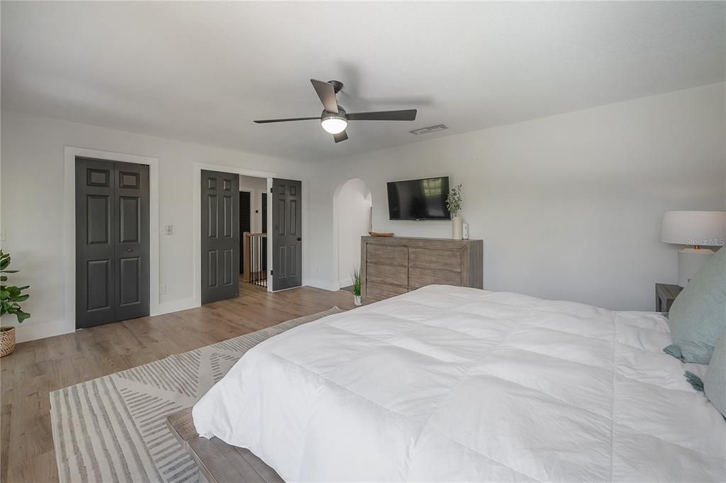 Bedroom, Interior, Wood Texture Flooring