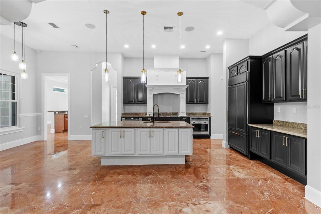 Interior, Kitchen, Pendant Lights, Recessed Lighting, Stainless Steel Appliances