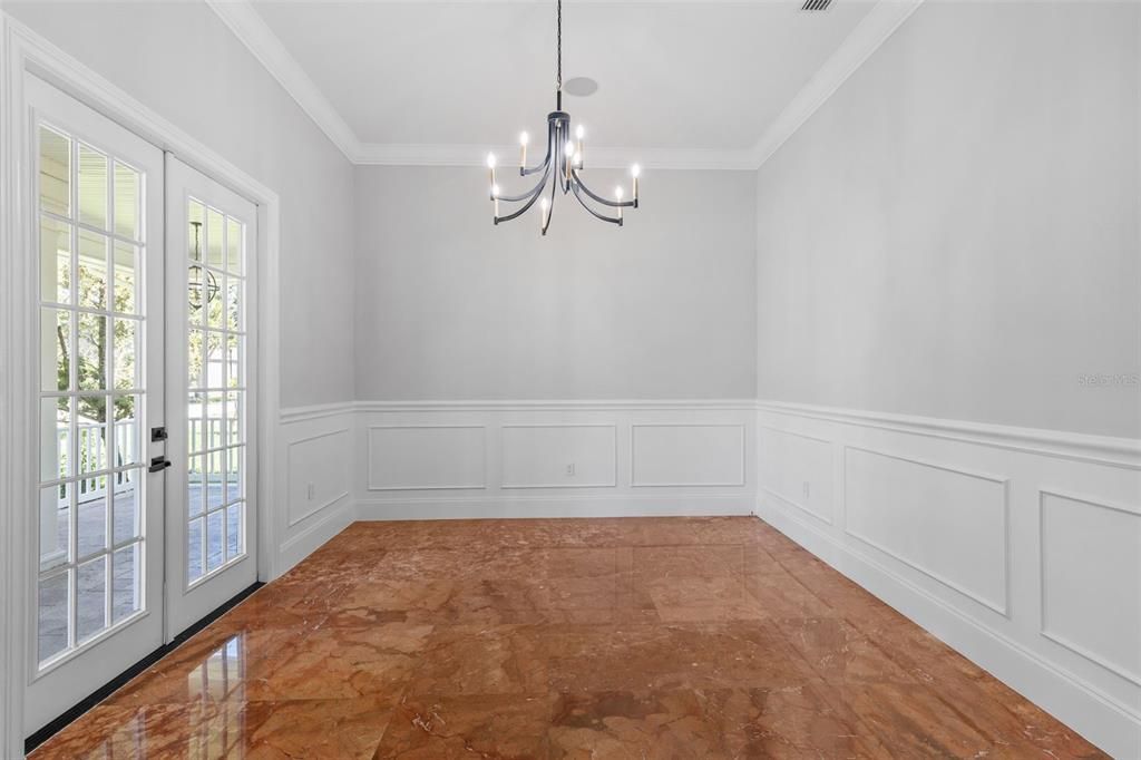 Chandelier, Empty room, Interior