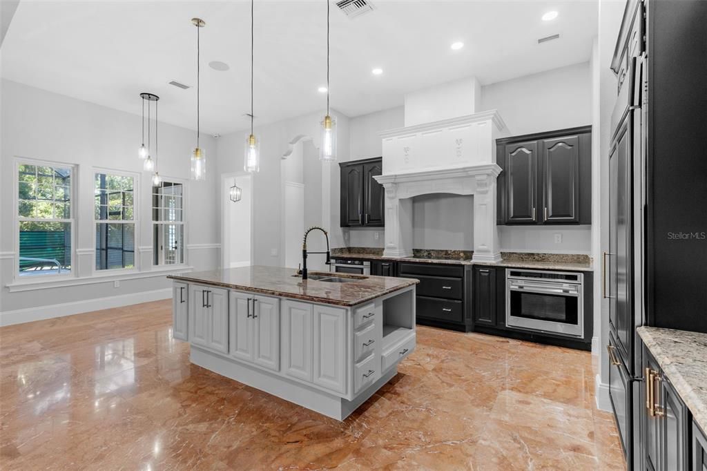 Interior, Kitchen, Pendant Lights, Recessed Lighting, Stainless Steel Appliances