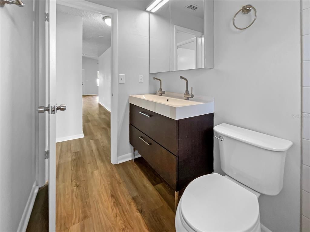Bathroom, Interior, Wood Texture Flooring