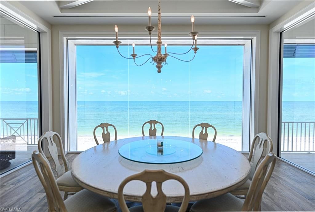 Chandelier, Dining room, Interior, Water, Wood Texture Flooring