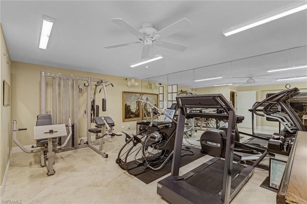 Fitness Equipment, Gym, Interior, Recessed Lighting
