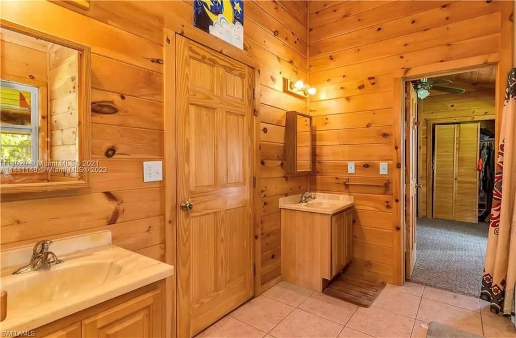 Bathroom, Interior, Wooden Walls