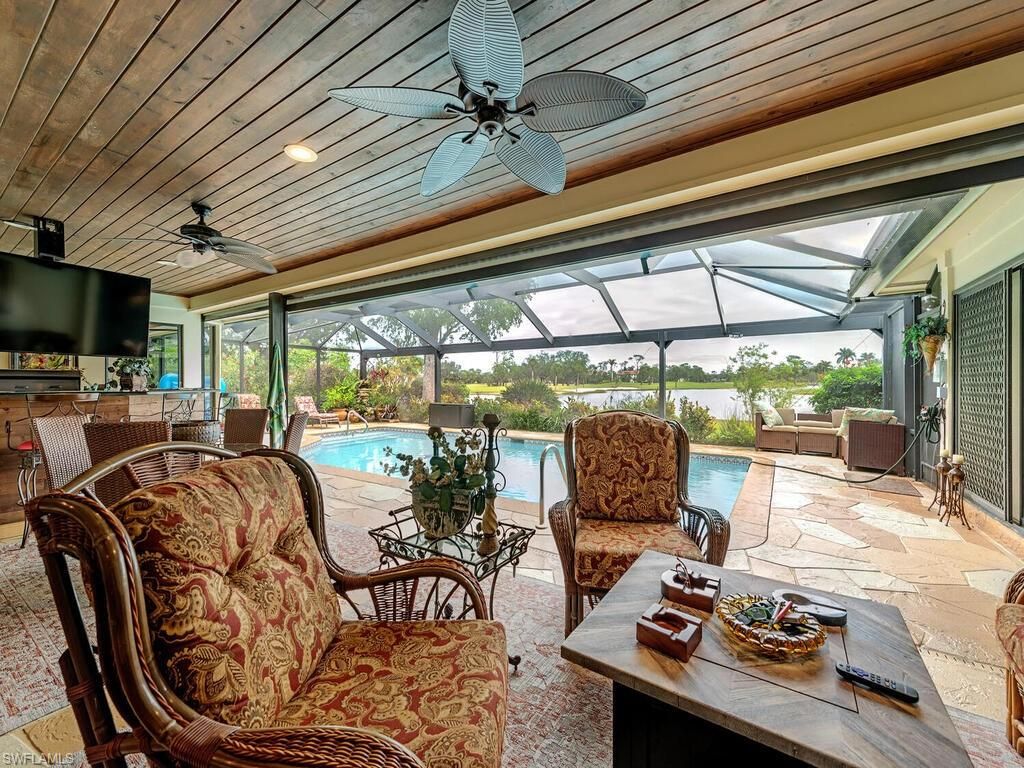 Glass Ceilings, Interior, Living room, Pool, Recessed Lighting, Sun Room, Wooden Ceilings