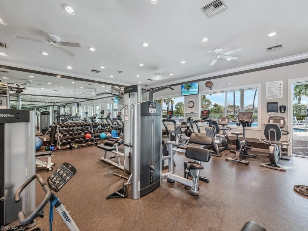 Fitness Equipment, Gym, Interior, Recessed Lighting