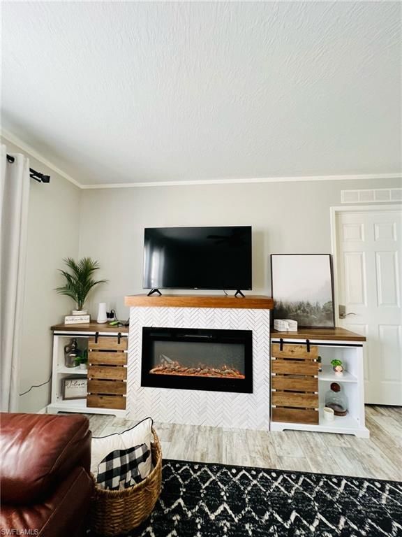 Fireplace, Interior, Wood Texture Flooring