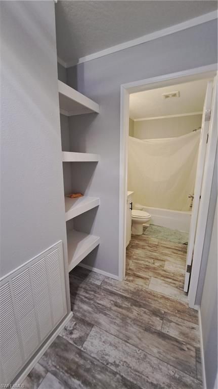 Bathroom, Interior, Walk-in Closets, Wood Texture Flooring