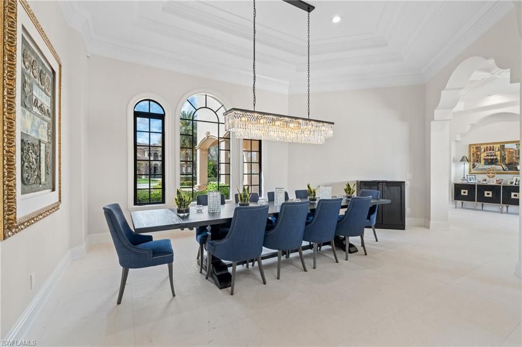 Chandelier, Dining room, Interior, Recessed Lighting