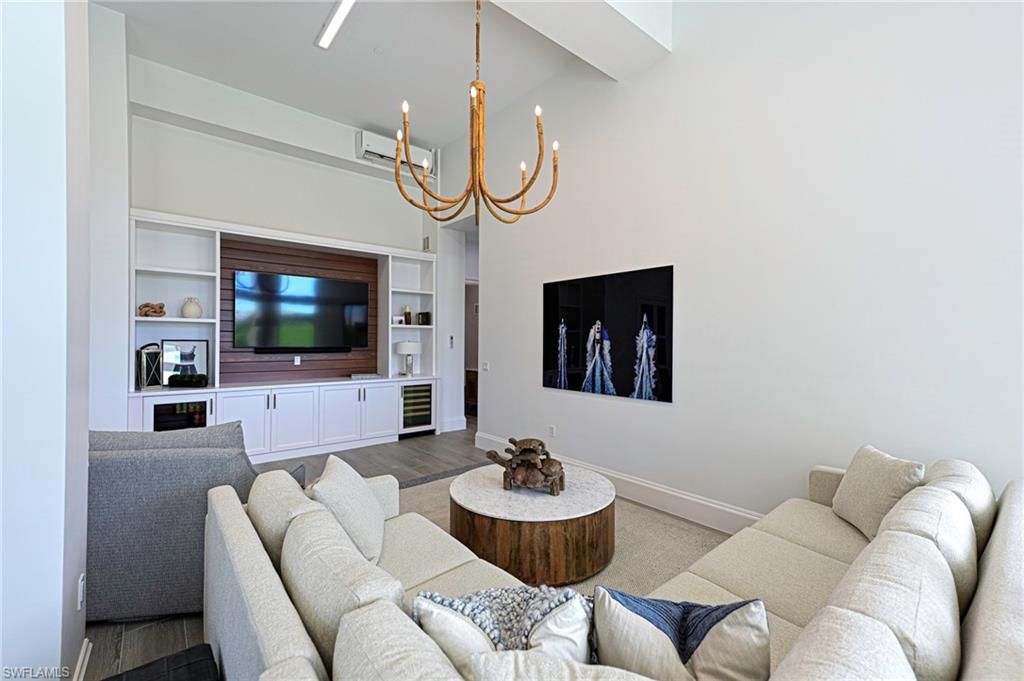 Chandelier, Interior, Living room, Wood Texture Flooring