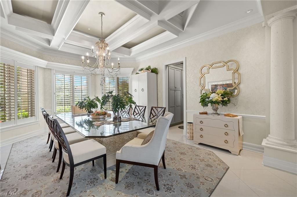 Chandelier, Dining room, Interior, Recessed Lighting