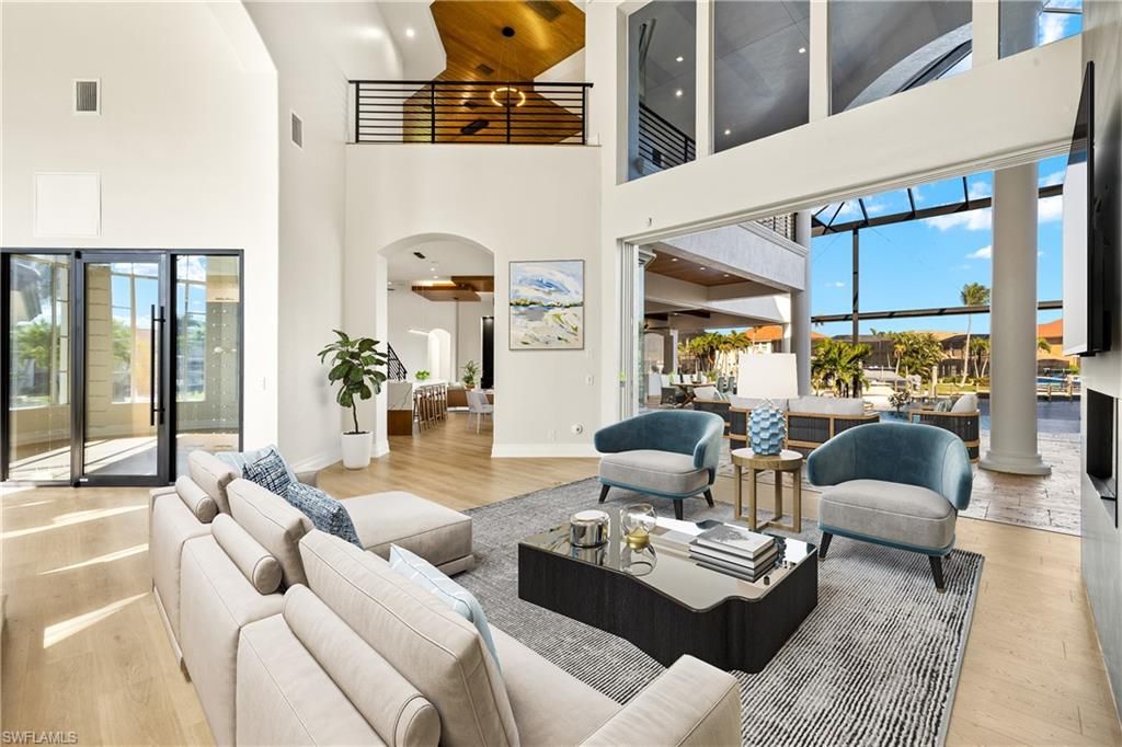 Interior, Living room, Recessed Lighting, Wooden Ceilings, Wood Texture Flooring