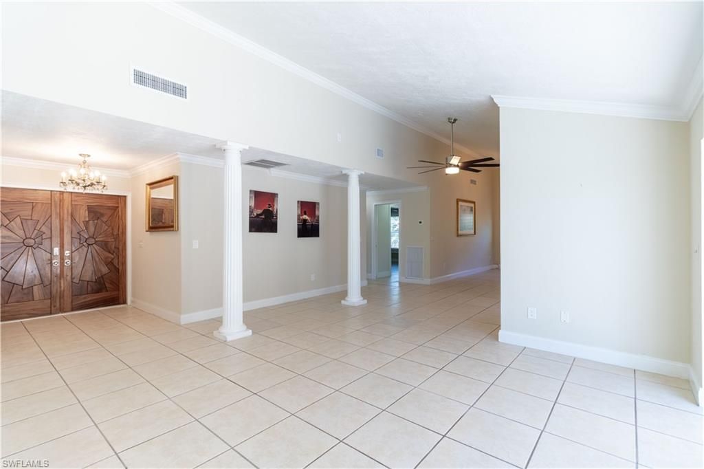 Chandelier, Empty room, Interior
