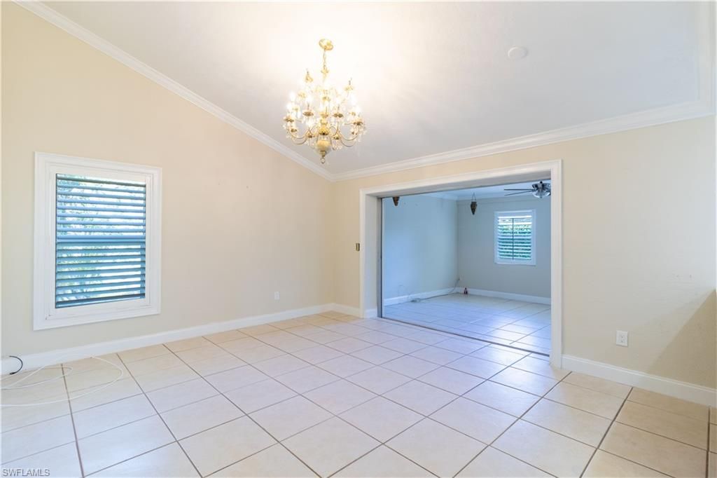 Chandelier, Empty room, Interior